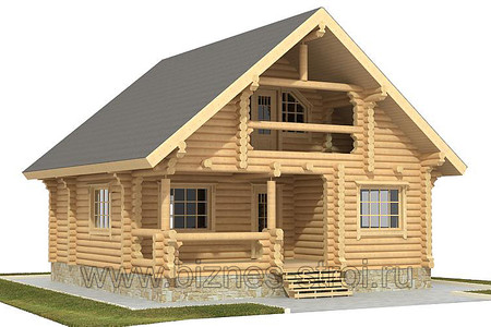 Проект деревянного дома № 16 ( 8 x 8 + 6,6Х7,6)
