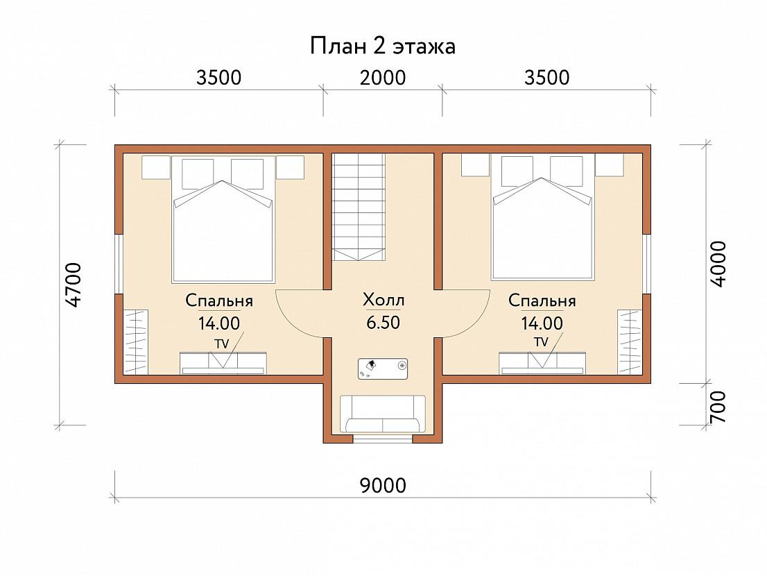 Проект дома из бруса 7Х9 с кукушкой «УЮТНЫЙ» - описание с ценами, фото и  планировками