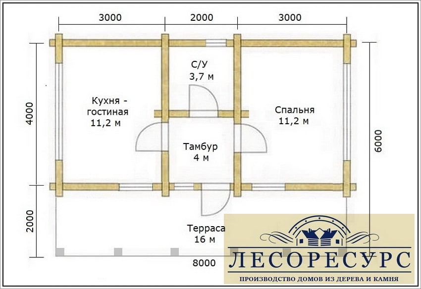 Каркасный дом 6 3 с односкатной крышей проект